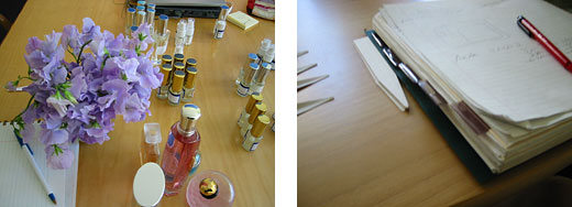 perfumer's desk