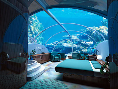 hotel in egypt under water. luxury underwater suites